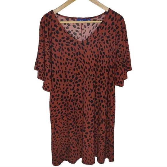 Apt 9 Cheetah Print Shirt Dress - Picture 1 of 8